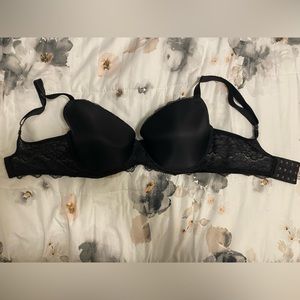 Victoria Secret Demi Cup Black Lace Bra 34G
